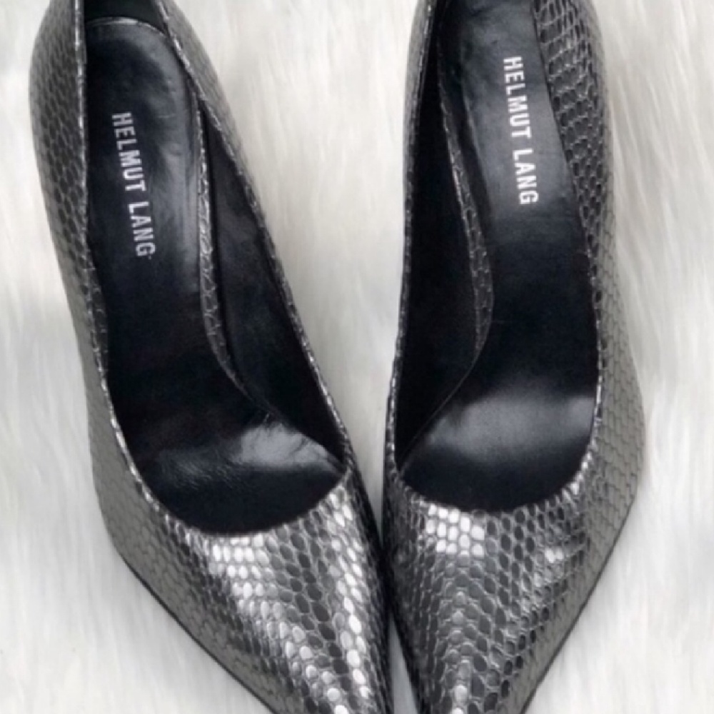 Helmut Lang snakeskin heels